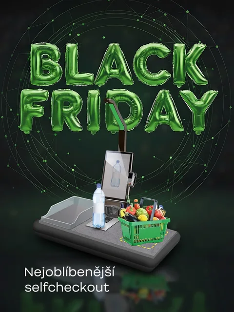 Samoobslužná pokladna Alfred – Black Friday 2025